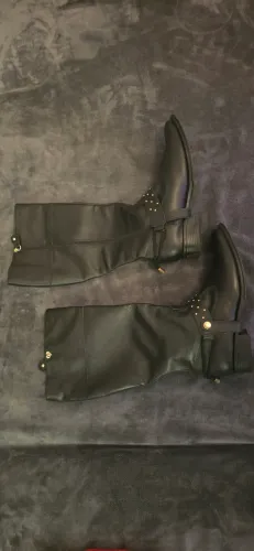 Bota Cano Longo Feminina Cármen Steffens Club de couro muito Nova 