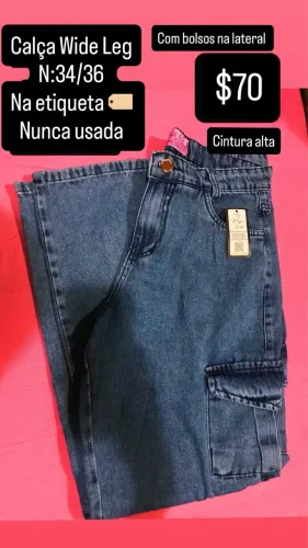Calça Wide Leg N:34/36 (Na etiqueta)