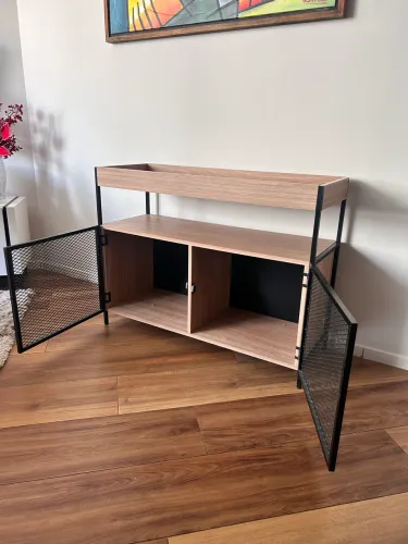 Balcão Buffet Bar Industrial Com 2 Portas em Aço 100 cm - Artesano SE