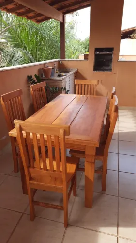 Mesa madeira Peroba