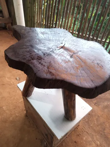 Mesa de centro rústica peça única 