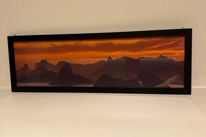 Quadro fotográfico pôr do sol do Rio de Janeiro 