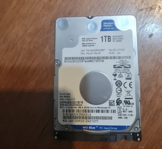 HD Western Digital 1TB WD Blue 2.5 SATA para Notebook