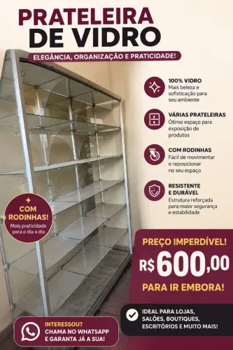 Prateleira de vidro 