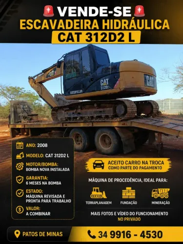 Vendo Máquina Escavadeira Hidráulica 
