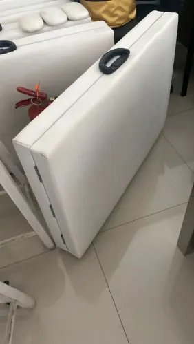 Maca portátil dobrável maleta - branca