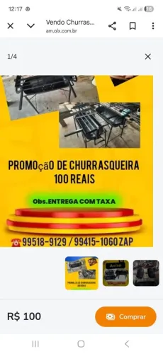 Vendo churrasqueira de ferro 