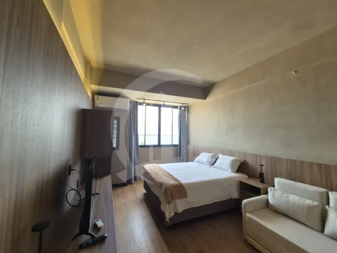 Studio mobiliado com vista mar no Smart Rio - conforto e praticidade em um só lugar