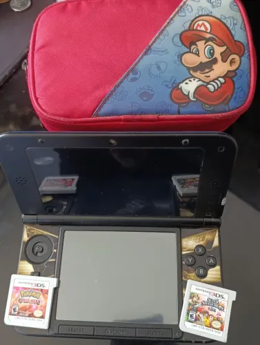 Nintendo 3ds XL desbloqueado + case + 2 jogos originais 