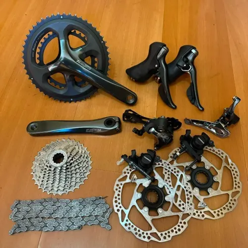 Grupo Shimano Tiagra 4700 Completo 2x10 Relação 50/34 11-32 Disco Mecânico