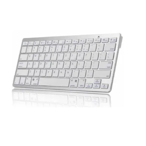 Mini Teclado Bluetooth Para Celular iPhone Tablet iPad - Branco