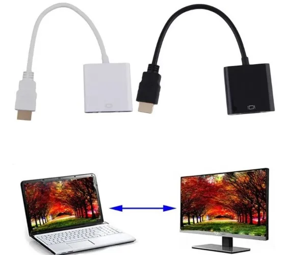Adaptador De Vídeo Fêmea 1080p Hdmi Macho Para Vga Cabo Arduino Automação COD-CP418