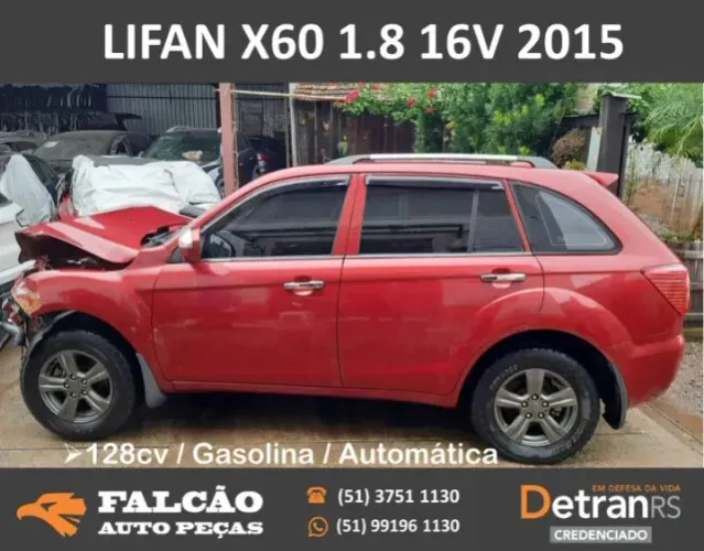lifan x60 talent 1.8 16V VVT sucata em peças
