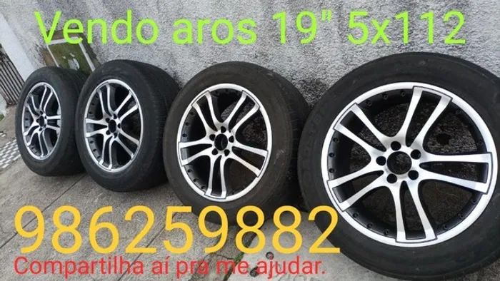 Aros 19" Diamantadas Promoção R$ 2.200,00 Original Mercedes Sem Soldas Pronto P Rodar *