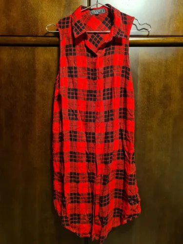 Blusa xadrez vermelho - Clockhouse