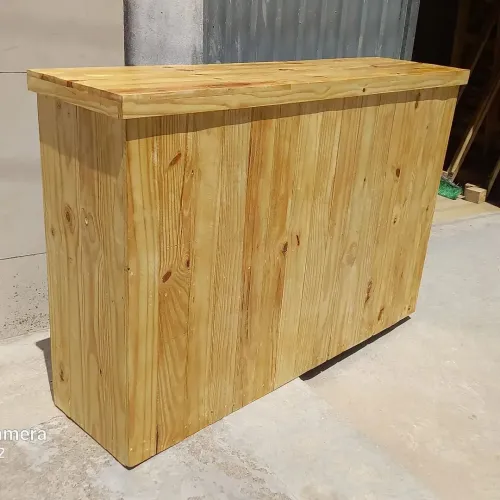 Balcão de madeira rústico para bar