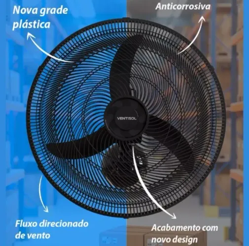 Ventilador de parede 50cm 