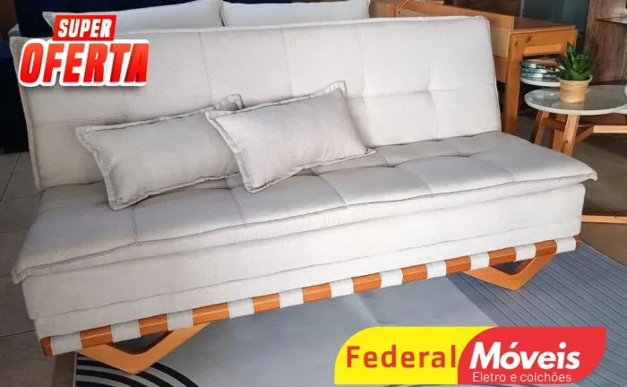 Sofá Cama em Oferta 1,82m Tecido Linho - Aproveite!