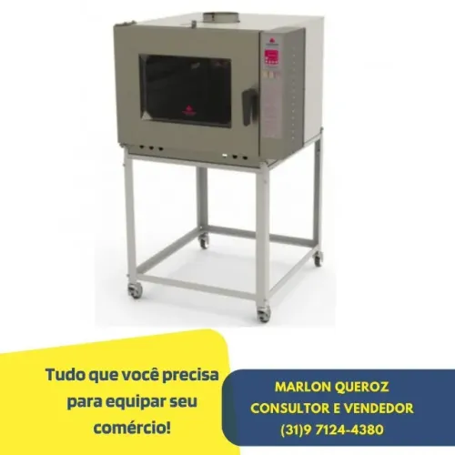 Forno Turbo A Gás Progás 5 Esteiras Novo Bivolt