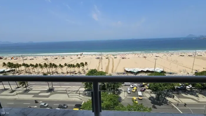 Copacabana, Av Atlantica, linda cobertura linear com 165m², alto luxo, vista deslumbrande