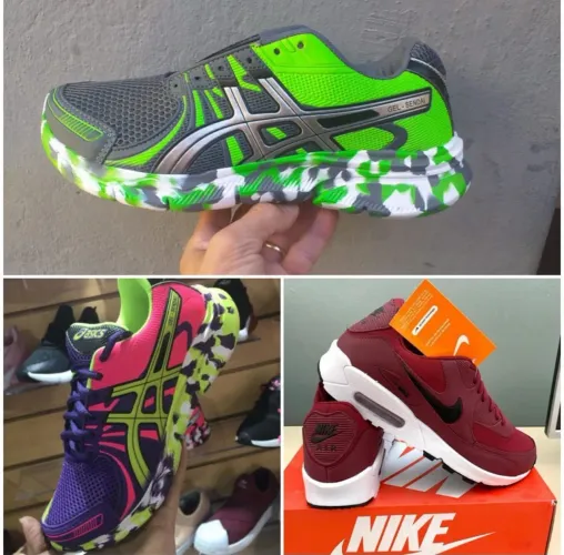 Tênis Coloridos - Diversas Cores e Modelos com acessórios incluso