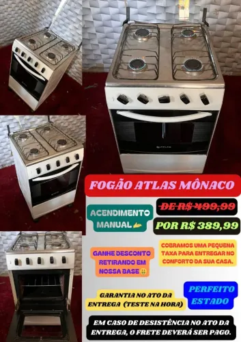 Fogão atlas Mônaco 4 bocas