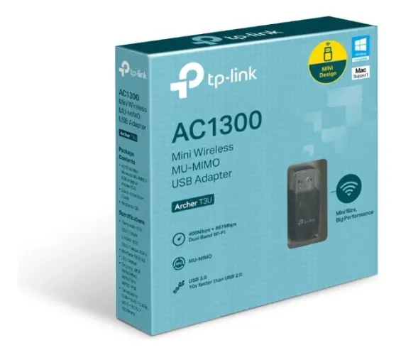Adaptador Wireless TP-Link Archer T3U AC1300 2.4 E 5Ghz - Novo e com garantia - Nexo Store