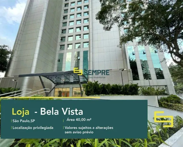 Loja para locação na Torre Martiniano São Paulo