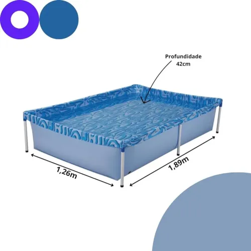 Piscina Retangular Pequena Mor 1000 Litros - Oferta Estampada