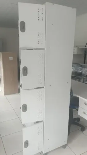 Armário de aço cinza 12 portas 