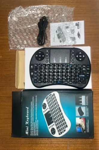 Miniteclado Wireless Mini Keyboard Usb Sem fio com Touch Pad