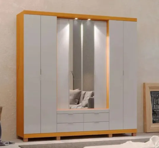 Guarda-roupa casal com Led Londrina 233CM - FRETE GRÁTIS ENTREGA HOJE !!!