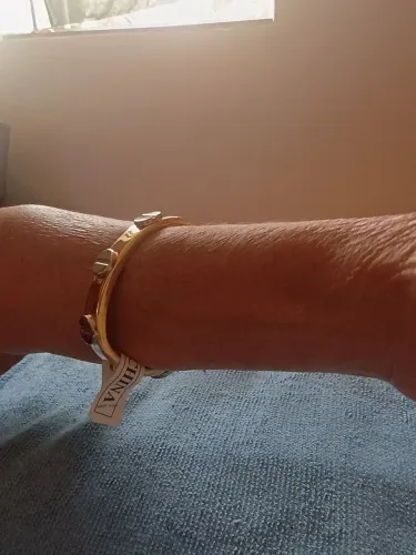 Pulseira Bracelet Em Metal Dourado Folheado