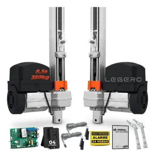 Kit 2 Motor Portão Basculante Bv Potenza 350 Legero 1/3 Ppa