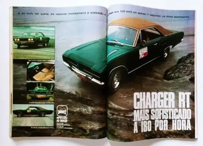 Revista Quatro Rodas - Dodge Charger RT 1974, Fuscão, Dodge 1800