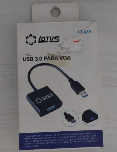 Cabo USB 3.0 para VGA - Lotus