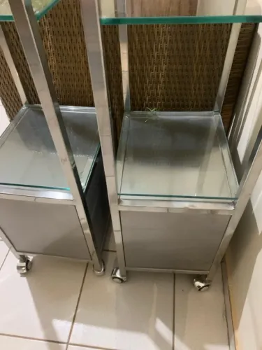Estantes de aço inox /vidro/ Expositor/ prateleiras 