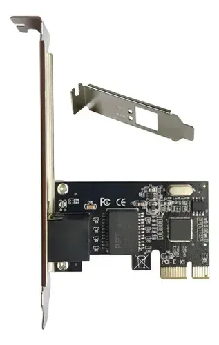 Placa De Rede Pci-express 10/100/1000 Realtek com espelho caixa baixa