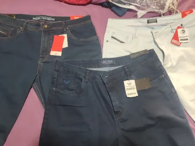Calça jeans diesel - boss-lacoste-ralph-gucci-armani-camisa polo