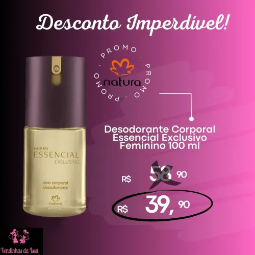 Desodorante Corporal Essencial Exclusivo Feminino 100ml 