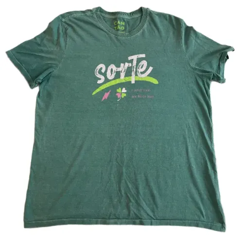 Camiseta Cantão Tees Sorte Feminina Original Tamanho G Verde