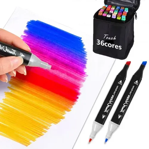 Kit Colorido Com 36 Canetas Touch