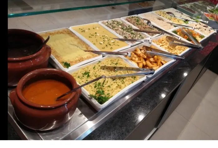 Pista aquecida para buffet self-service de bares ou restaurantes