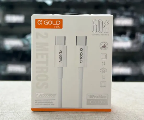 Cabo de celular para iPhone tipo c Lightning 2metros AGOLD