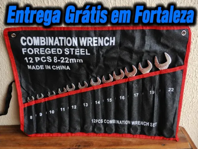 Chaves Combinadas 8 a 22 mm - 12 peças