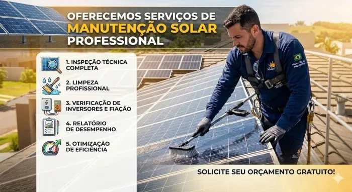 Energia solar INSTALAÇÃO ou MANUTENÇÃO