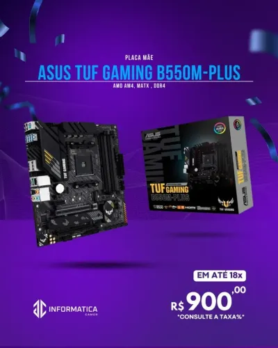 PLACA MÃE ASUS TUF GAMING B550M-PLUS