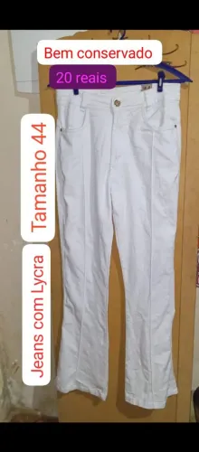 Calça jeans com lycrabranca