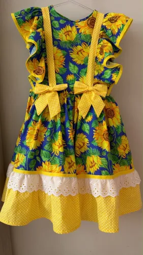 Vestido junino - 5/6 anos - Cores do Brasil