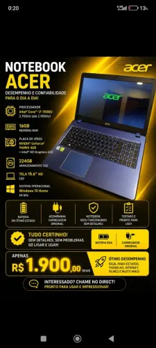 Notebook Gamer Acer F5